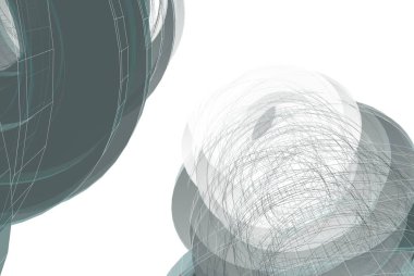 Soyut mimari arkaplan, 3d illüstrasyon