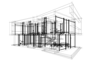Modern bina çizimi, mimari çizim