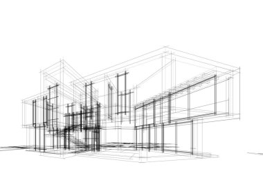 Modern bina çizimi, mimari çizim