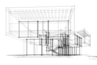 Modern bina çizimi, mimari çizim