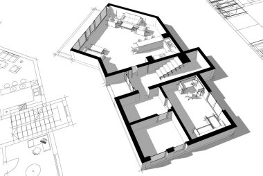 Modern bina çizimi, mimari çizim