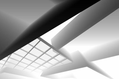 Soyut mimari arkaplan, 3d illüstrasyon