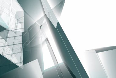 Soyut mimari arkaplan, 3d illüstrasyon