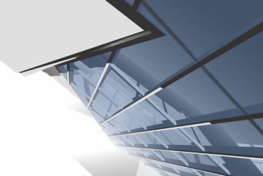 Soyut mimari arkaplan, 3d illüstrasyon