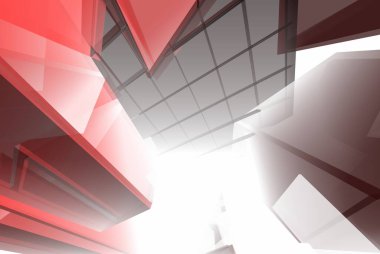 Soyut mimari arkaplan, 3d illüstrasyon