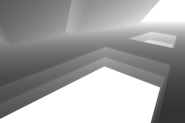 Soyut mimari arkaplan, 3d illüstrasyon