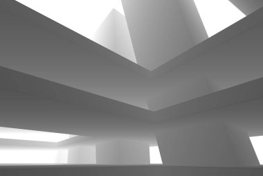 Soyut mimari arkaplan, 3d illüstrasyon