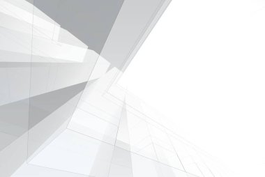 Soyut mimari arkaplan, 3d illüstrasyon