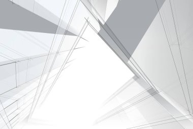 Soyut mimari arkaplan, 3d illüstrasyon