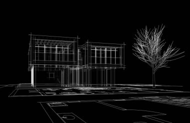 Modern bina çizimi, mimari çizim