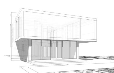 Modern bina çizimi, mimari çizim