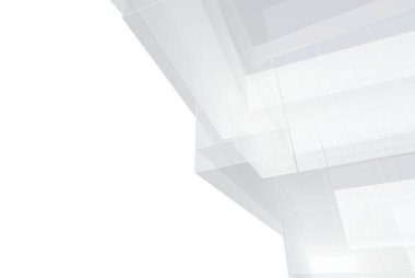 Soyut mimari arkaplan, gökdelen, üç boyutlu illüstrasyon