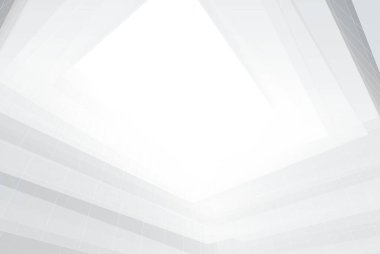 Soyut mimari arkaplan, gökdelen, üç boyutlu illüstrasyon