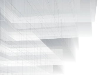 Soyut mimari arkaplan, gökdelen, üç boyutlu illüstrasyon