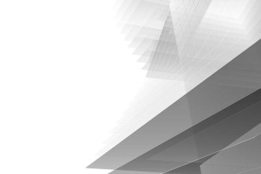 Soyut mimari arkaplan, gökdelen, üç boyutlu illüstrasyon