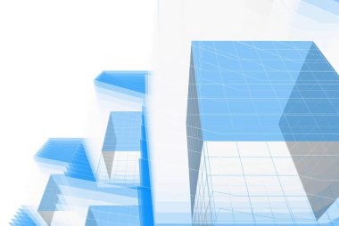 Soyut mimari arkaplan, 3d illüstrasyon