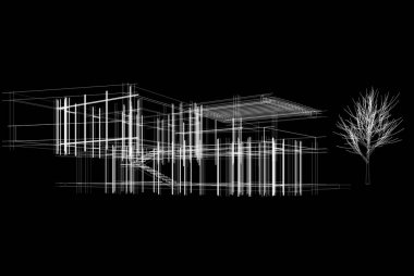 Modern bina çizimi, mimari çizim