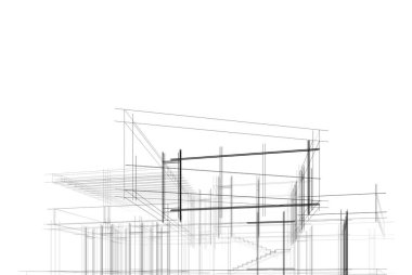 Modern bina çizimi, mimari çizim