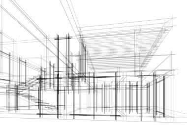 Modern bina çizimi, mimari çizim