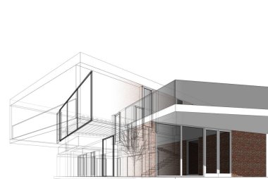 Modern bina çizimi, mimari çizim