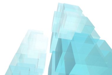 Soyut mimari arkaplan, 3d illüstrasyon