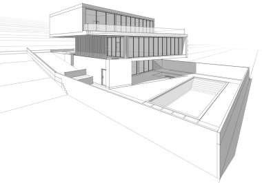Modern bina çizimi, mimari çizim