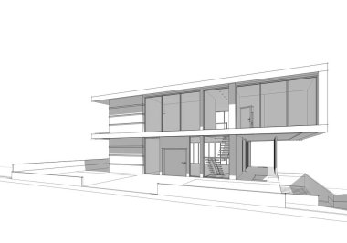 Modern bina çizimi, mimari çizim