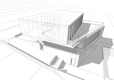 Modern bina çizimi, mimari çizim