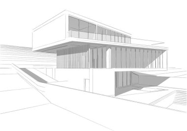 Modern bina çizimi, mimari çizim