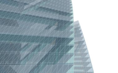 Soyut mimari arkaplan, 3d illüstrasyon