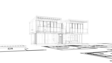 Modern bina çizimi, mimari çizim