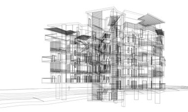 Modern bina çizimi, mimari çizim