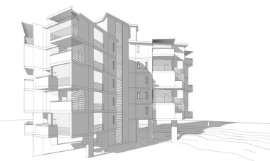 Modern bina çizimi, mimari çizim