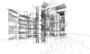 Modern bina çizimi, mimari çizim