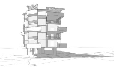 Modern bina çizimi, mimari çizim