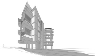 Modern bina çizimi, mimari çizim