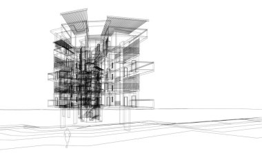 Modern bina çizimi, mimari çizim