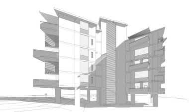 Modern bina çizimi, mimari çizim