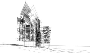 Modern bina çizimi, mimari çizim