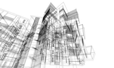 Modern bina çizimi, mimari çizim