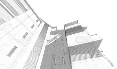 Modern bina çizimi, mimari çizim