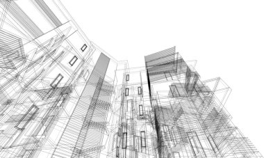 Modern bina çizimi, mimari çizim