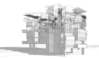 Modern bina çizimi, mimari çizim