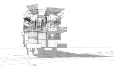 Modern bina çizimi, mimari çizim