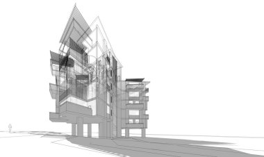 Modern bina çizimi, mimari çizim