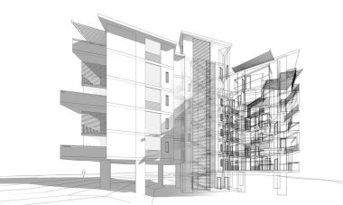 Modern bina çizimi, mimari çizim