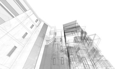 Modern bina çizimi, mimari çizim