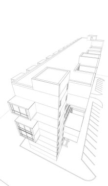 Modern bina çizimi, mimari çizim