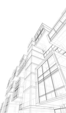 Modern bina çizimi, mimari çizim