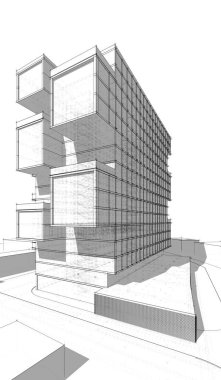 Modern bina çizimi, mimari çizim